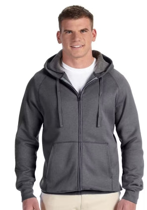 Hanes Unisex N280 Nano Full-Zip Hoodie